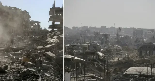 Evlerine dönen Filistinliler gördükleri manzara karşısında şaşkına döndü: Sanki tsunami ya da 10 şiddetinde bir deprem olmuş Ortadoğu Haberleri