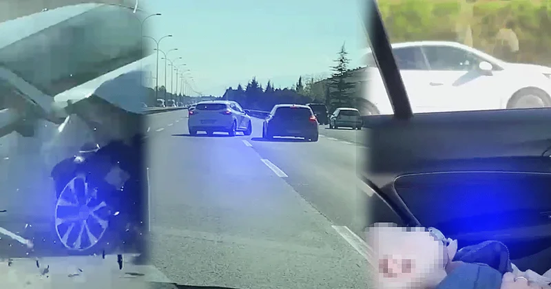 Çocuklu ailenin aracını taciz edip, kazaya sebep olmuştu: O magandanın ehliyetine süresiz el konuldu!