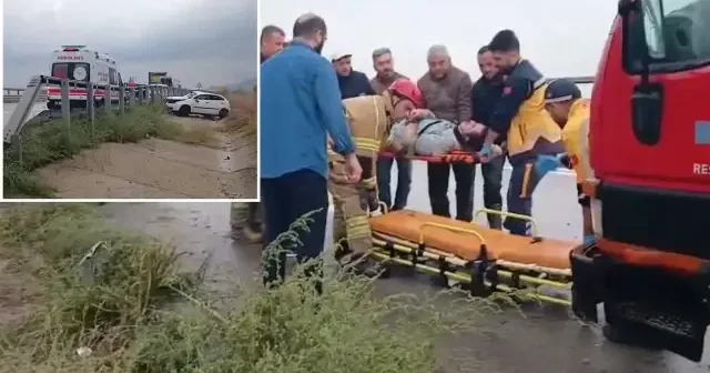 Otomobil su kanalına düştü: 4 kişi yaralandı Bursa Haberleri