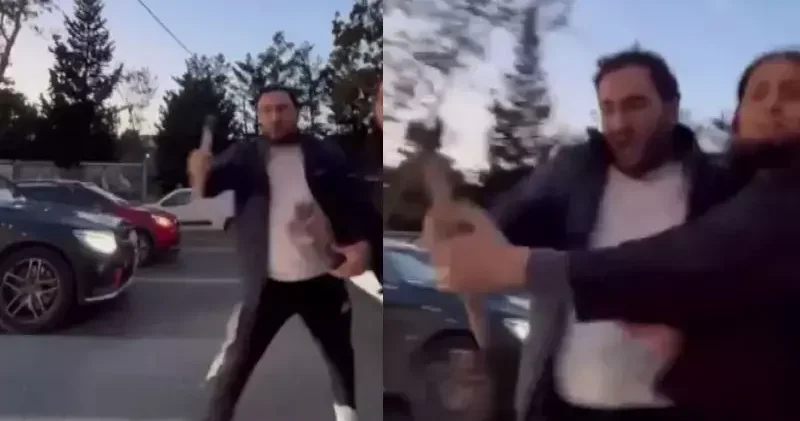 Kağıthane’de trafikte başka araca çekiçle saldıran kişiye ceza