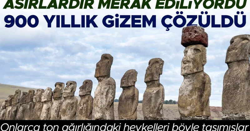 Asırlardır merak ediliyordu, 900 yıllık gizem çözüldü: Onlarca ton ağırlığındaki heykelleri böyle taşımışlar