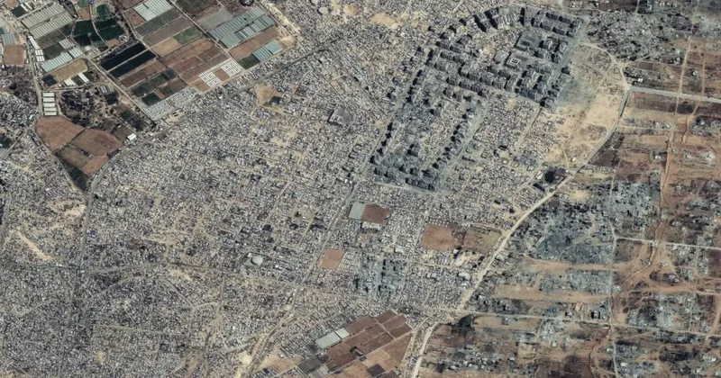 Uydu fotoğraflarına yansıdı! Şehir enkaza döndü!