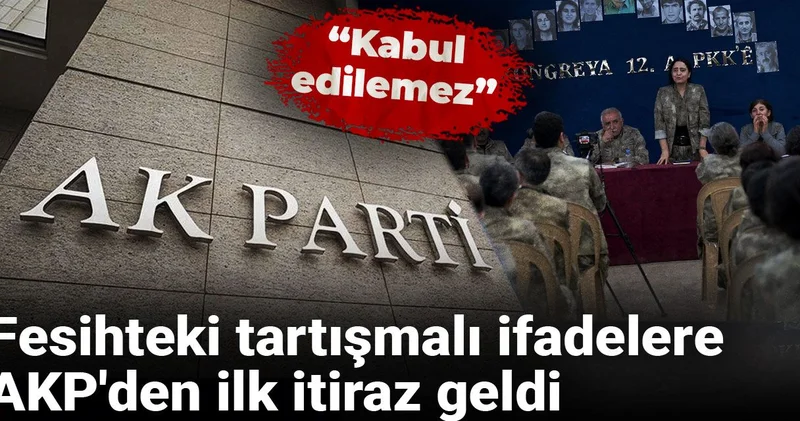Fesihteki tartışmalı ifadelere AKP den ilk itiraz geldi: Kabul edilemez