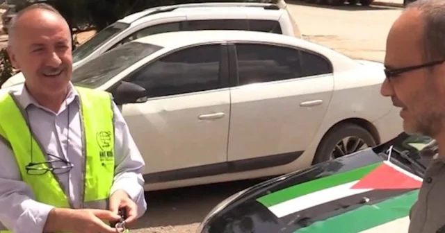 Mardin de bir hayırsever Filistinliler için aracını bağışladı VİDEO İZLE
