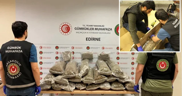 Kapıkule de mobilya yüklü minibüste 49 kilo 866 gram esrar ele geçirildi Gündem Haberleri