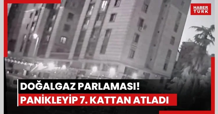 Panikleyip 7. kattan atladı