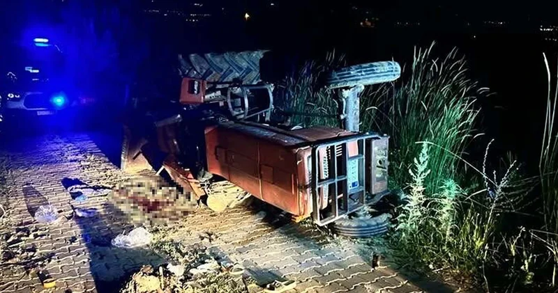 Manisa da devrilen traktörün sürücüsü öldü, eşi yaralandı
