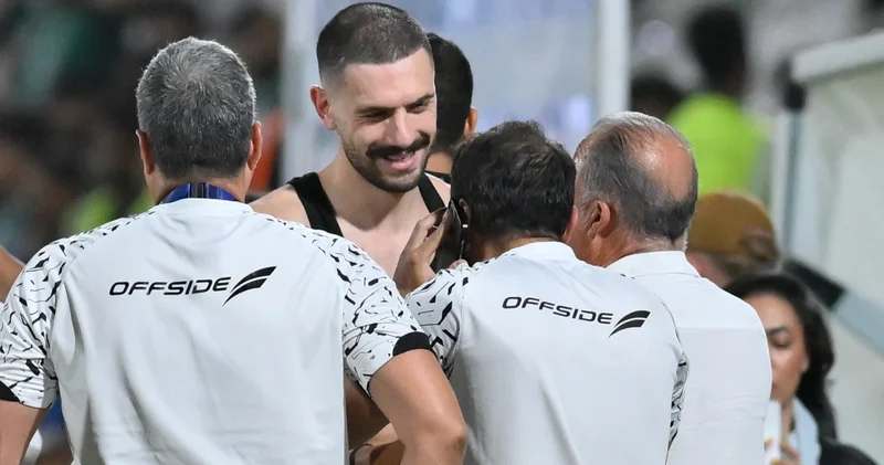Fatih Terim ve Merih Demiral maç sonrası hasret giderdi