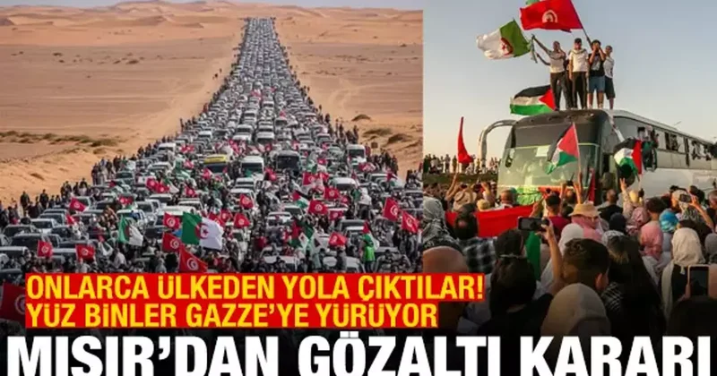 Mısır, Gazze ye yürümek isteyenleri gözaltına aldı