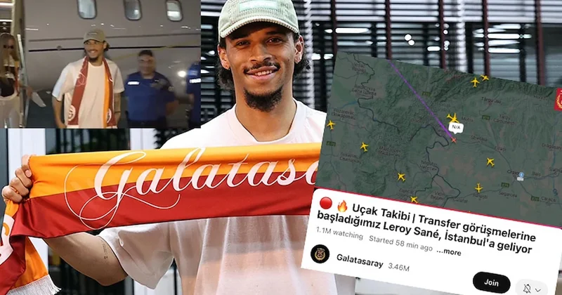 Galatasaray da Sane çılgınlığı! 3 milyon kişi uçağı izledi Sözcü Gazetesi