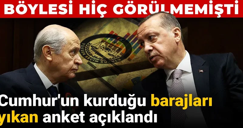 Cumhur un kurduğu barajları yıkan anket açıklandı: Böylesi hiç görülmemişti