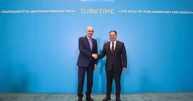 TBMM Başkanı Kurtulmuş, KKTC Cumhuriyet Meclisi Başkanı Öztürkler ile görüştü