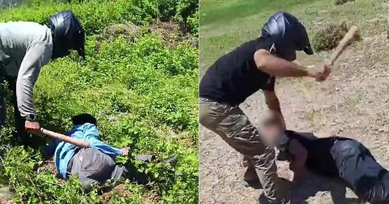 Sapkın görüntüler paylaşan gençleri sopayla dövdü