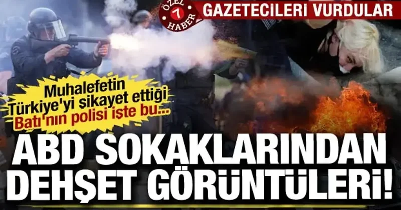 Muhaliflerin Türkiye yi şikayet ettiği Batı da polis şiddeti! Göstericilere sert müdahale