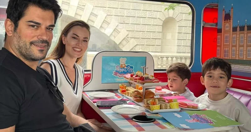 Burak Özçivit ile Fahriye Evcen ailece Londra tatilinde Magazin haberleri