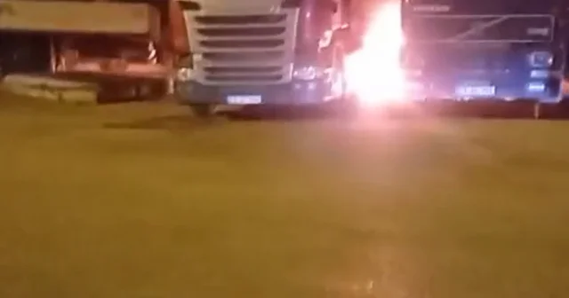 Park halindeki TIR ı kundaklayan şüpheli tutuklandı Karabük Haberleri