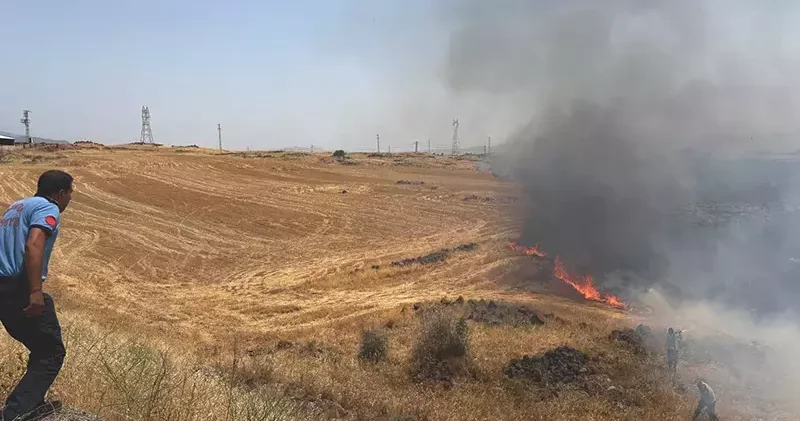 Gaziantep’te anız yangını; 300 dönüm alanda etkili oldu