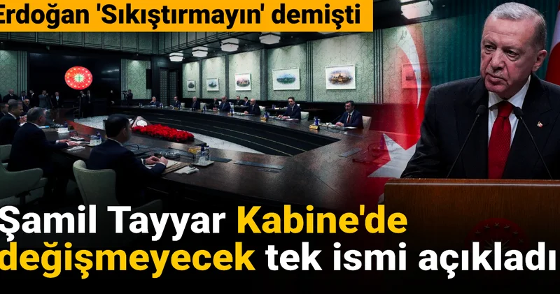 Şamil Tayyar Kabine de değişmeyecek tek ismi açıkladı: Erdoğan Sıkıştırmayın demişti