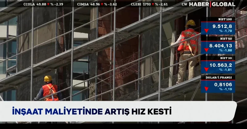 İnşaat maliyetinde artış hız kesti