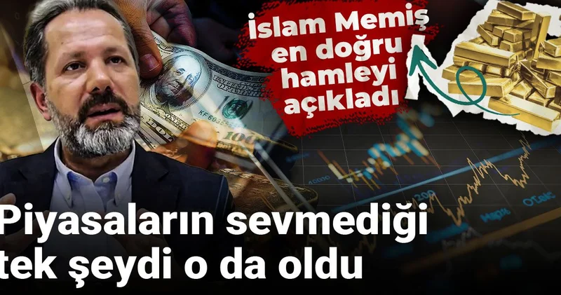 Piyasaların sevmediği tek şeydi o da oldu: İslam Memiş en doğru hamleyi açıkladı