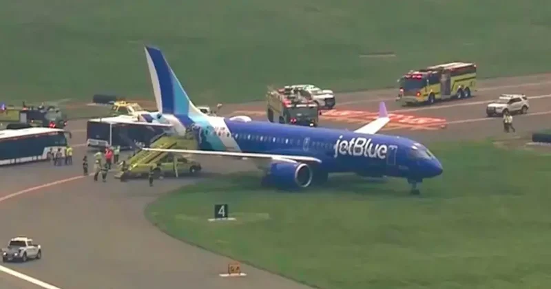 JetBlue Uçağı Pistten Çıktı