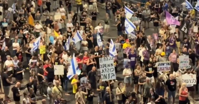 İsrailliler Netanyahu hükümetini protesto etti VİDEO İZLE