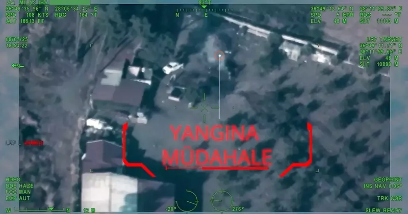 Marmaris te yakılan ateş, Bayraktar TB2 ile tespit edilip, söndürüldü