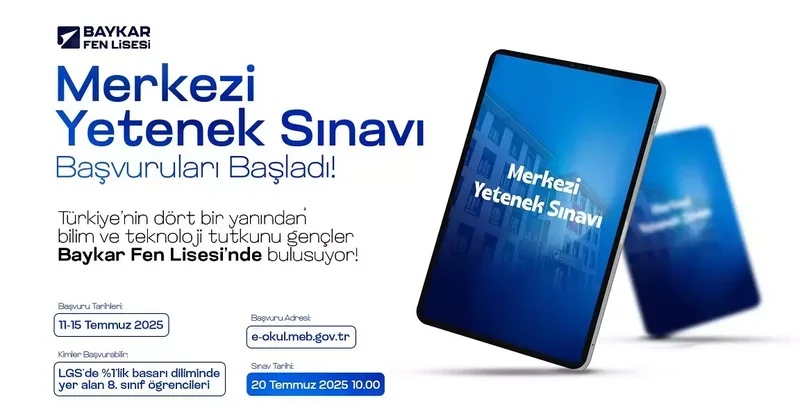 Baykar Fen Lisesi yeni eğitim öğretim yılı için öğrenci alımına başladı
