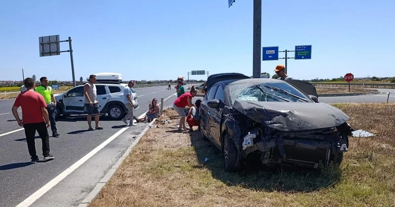 Tekirdağ da ışık ihlali sonucu trafik kazası: 2 si çocuk, 9 yaralı