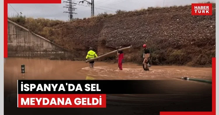 İspanya da sel meydana geldi