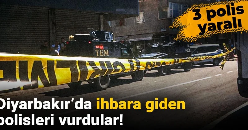 Diyarbakır’da ihbara giden polisleri vurdular! 3 polis yaralı