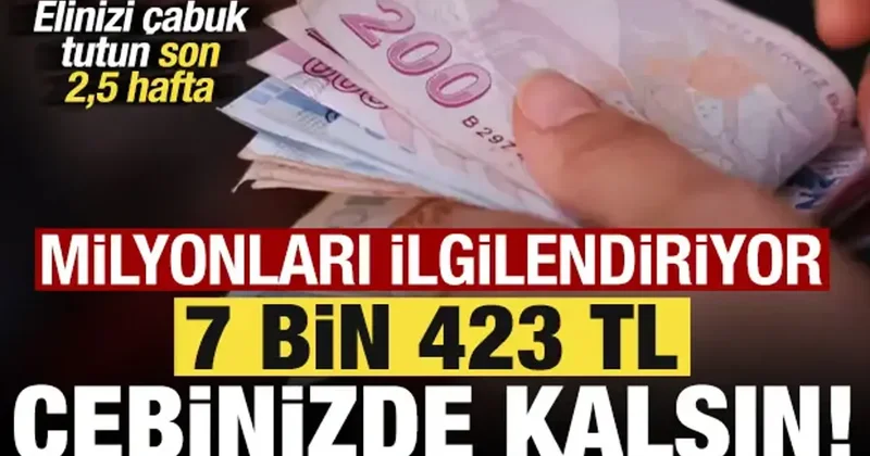 Milyonları ilgilendiriyor, son 2,5 hafta! 15 TL lik fiyat 7 bin 438 TL ye çıkacak...