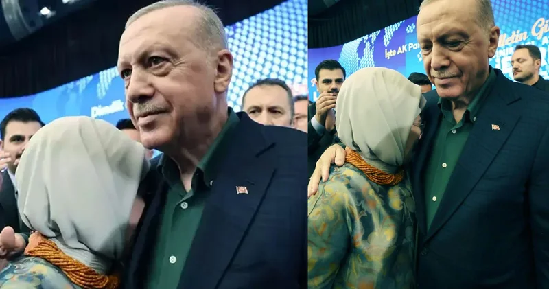 Emine Erdoğan, Cumhurbaşkanı Erdoğan’ın konuşması sırasında duygulandı