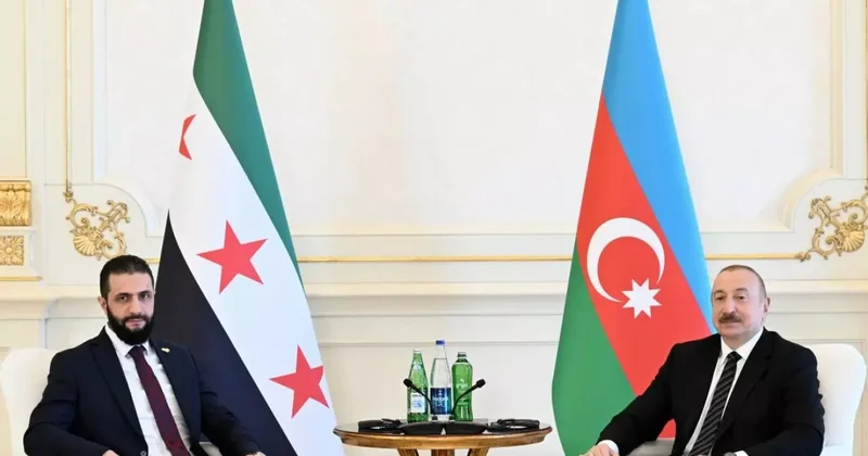Suriye lideri Şara, Azerbaycan da! Aliyev le görüştü