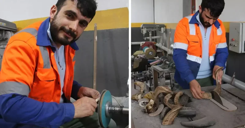 Dizilerden etkilendi,10 bin boynuz arasından seçip eşsiz renklerde üretti