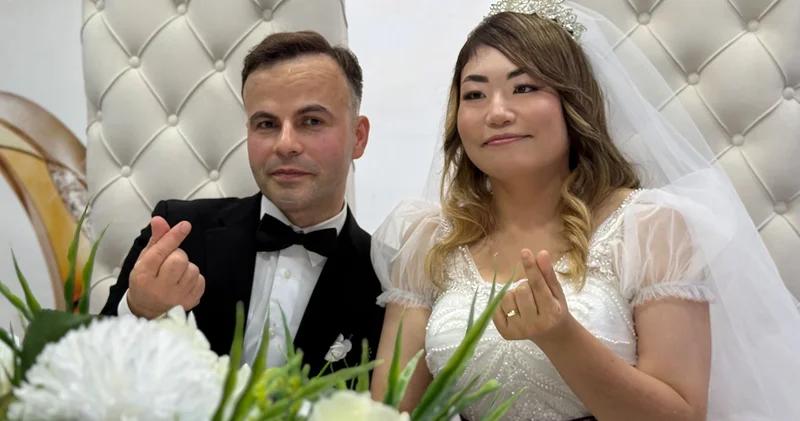 Covid 19 sürecinde başlayan aşk, evlilikle taçlandı: Düzce ye Japonya dan gelin geldi