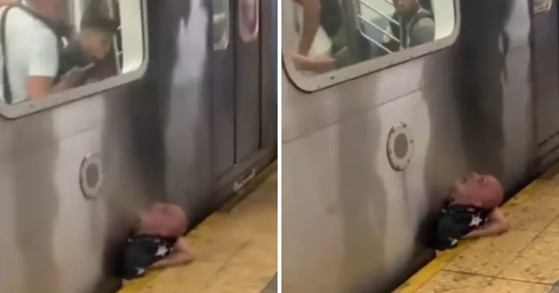 Yolcu trenle peron arasında sıkıştı! Acı çığlıkları istasyonu metroyu inletti