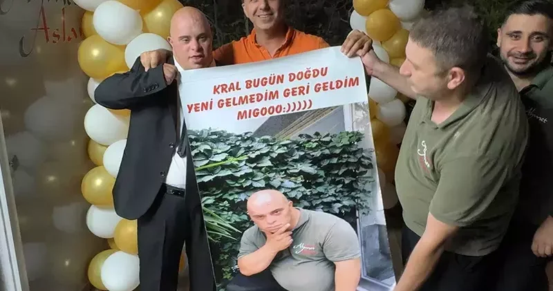 Avcılar da Down sendromlu Emrecan a doğum günü kutlaması
