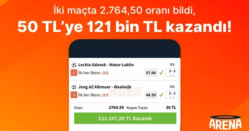 İki maçta 2.764,50 oranı bildi, 50 TL’ye 121 bin TL kazandı! İddaa Spor Haberleri