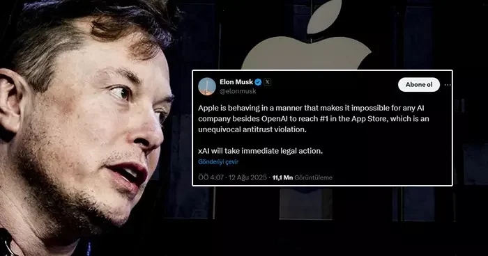 Elon Musk tan Apple a OpenAI suçlaması! Hukuki işlemlerin başlatılacağını açıkladı... Sam Altman dan dikkat çeken paylaşım!
