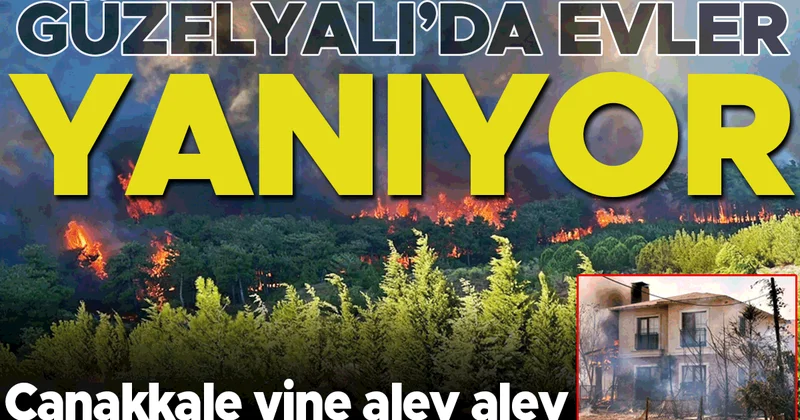 Çanakkale Güzelyalı’da evler yandı... Alevler sıçraya sıçraya geldi