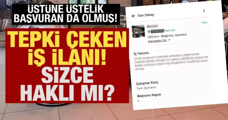 Tepki çeken iş ilanı: Maaş isteyen engellenir