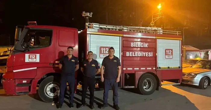 Hamsu Köprüsü’nde yaşanan toprak kayması sonrası itfaiye tedbir aldı