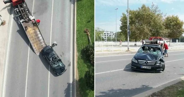 Pendik Sahil Yolu’nda kaza: Lüks otomobil takla atarak devrildi İstanbul Haberleri