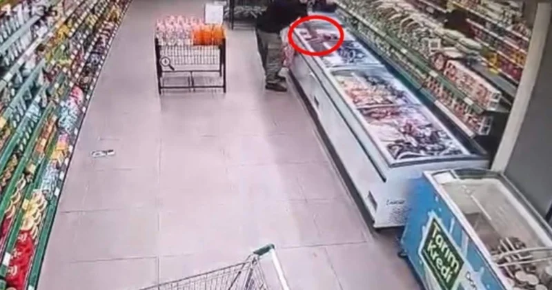 Markete el ele girdiler kavurma çalıp çıktılar