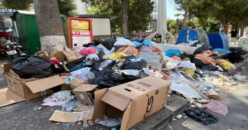 İşçiler eylemde, İzmir çöp içinde!