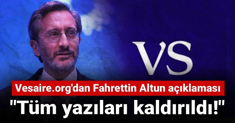 dan Fahrettin Altun açıklaması: Tüm yazıları kaldırıldı!