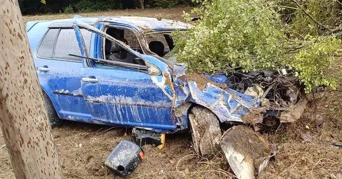 Bolu’da otomobil tarlaya uçtu, hurdaya döndü: 1 yaralı