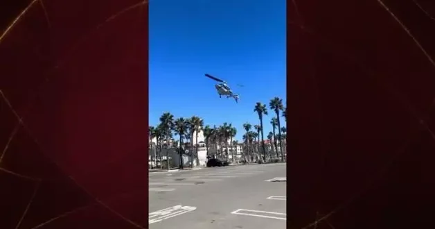 ABD de helikopterin yere çakıldığı anlar ortaya çıktı!