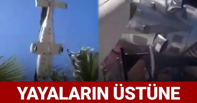 Plajda şok: Üstlerine helikopter düştü